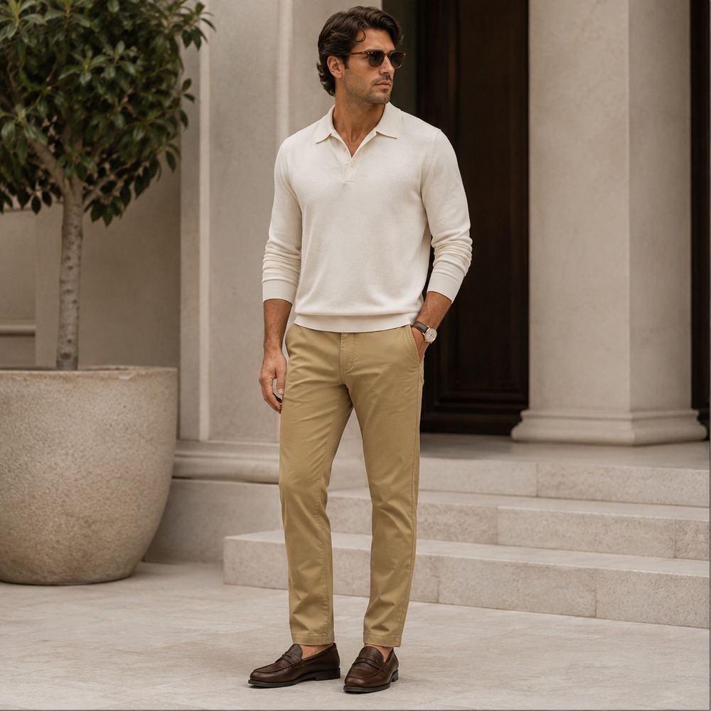 Zadig & Voltaire Patrick Chino Pants EU 44 US 34x33 Khaki Cotton Italian Luxury